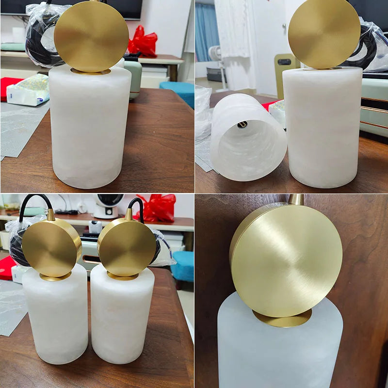 Astrae Nordic Marble and Copper LED Pendant Lights