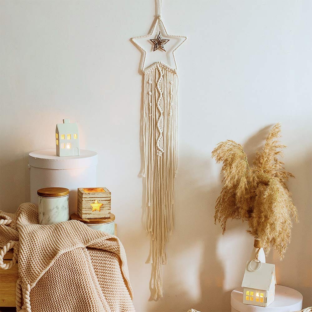 Lunara Boho Macrame Dream Catcher With Soft LED Lights
