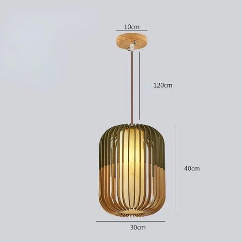 Astraeon Birdcage Pendant Lights Made From Handcrafted Wood Modern Rustic