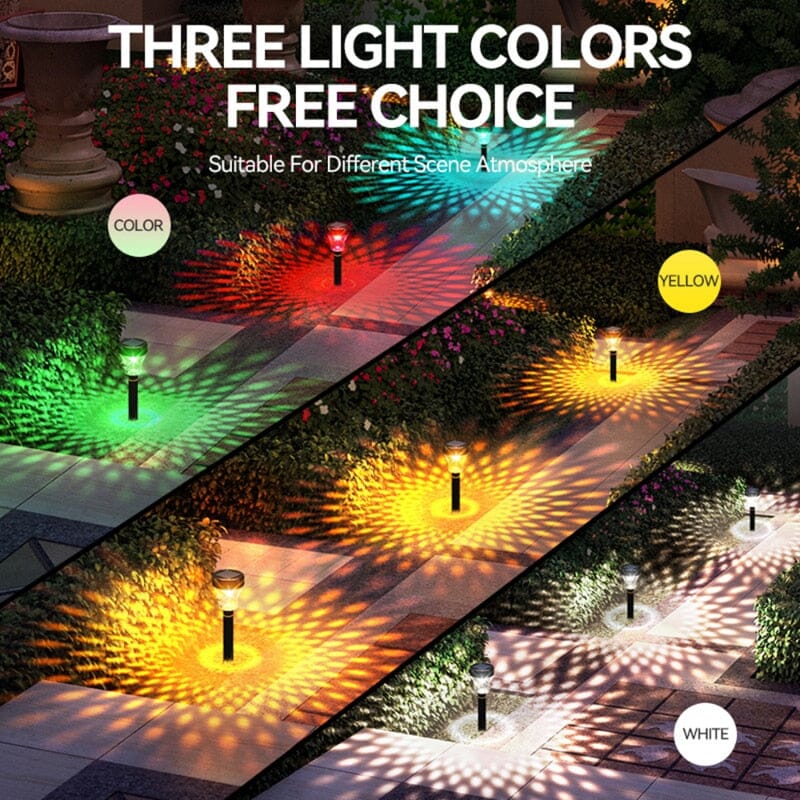 LumaNova Rainbow Solar Garden Lights For Pathway Illumination