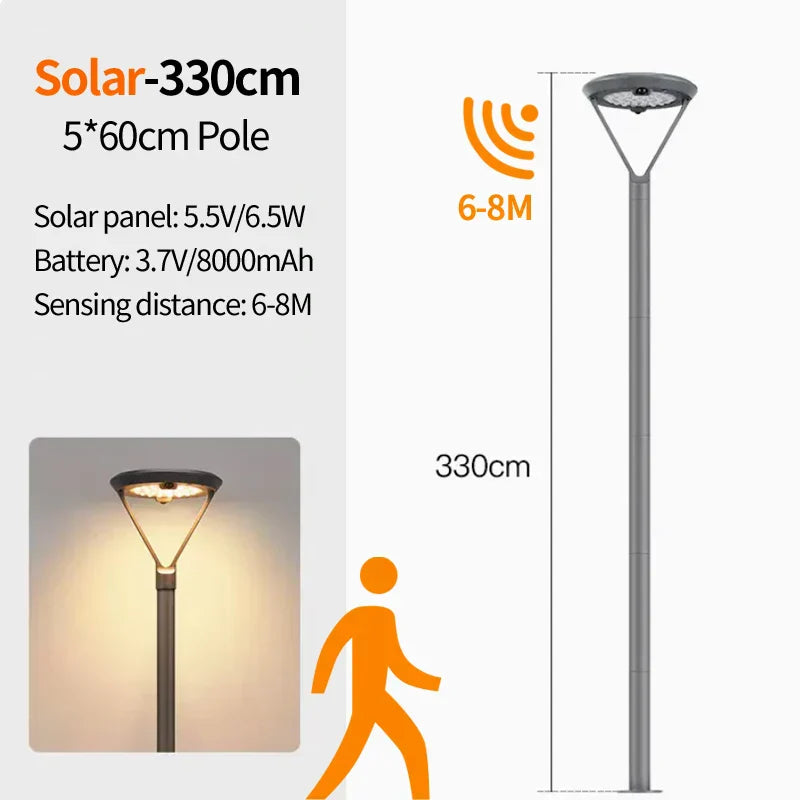 LumaVale Solar Courtyard Light With 360-Degree Motion Sensor