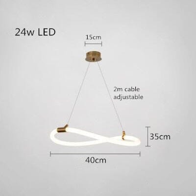 AstraLume Swirl LED Chandelier Collection in Golden Glow