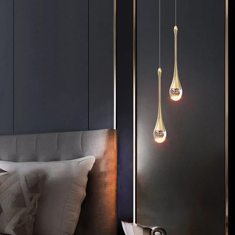 Lyra Teardrop Crystal Pendant Light for Dining Rooms