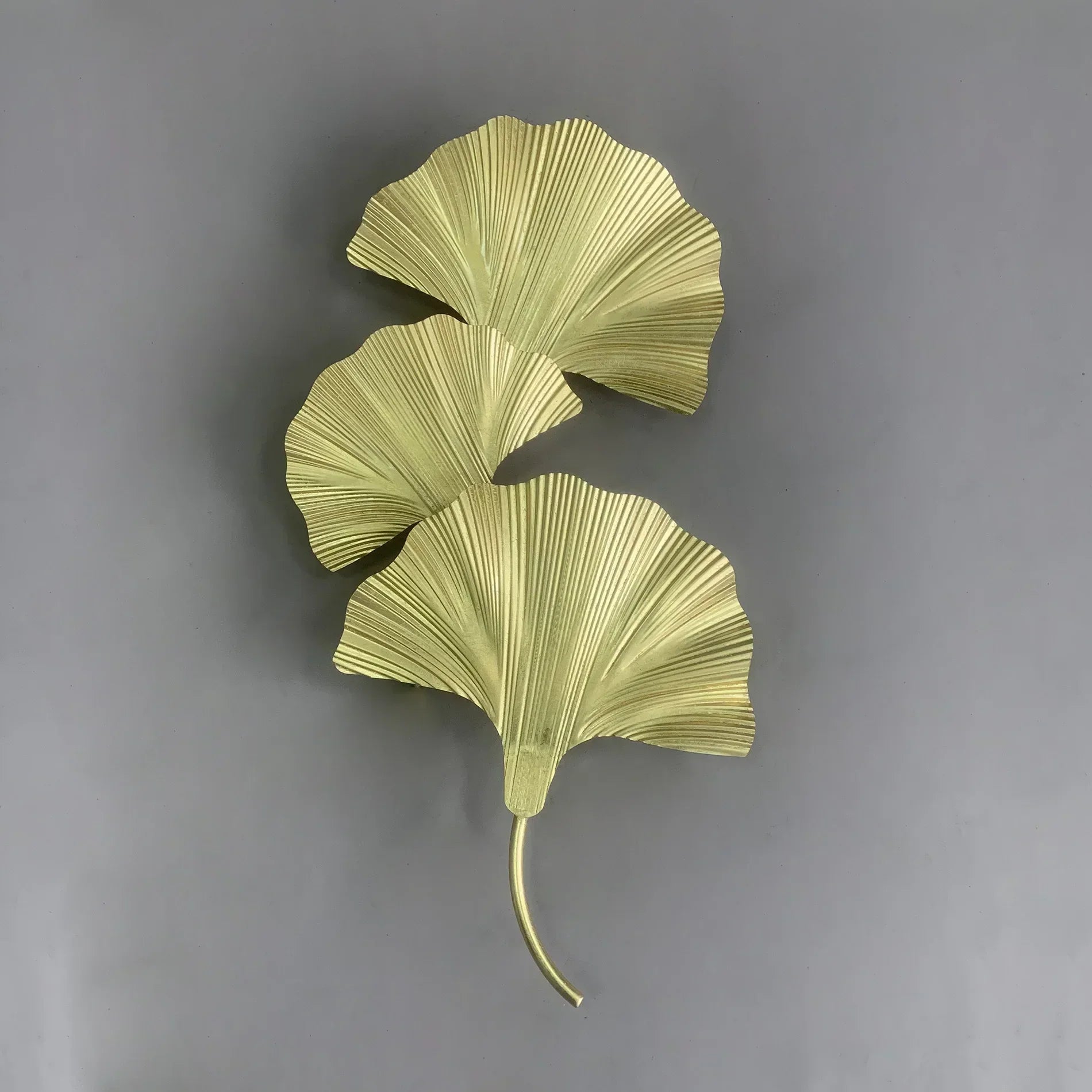 Aurelle Leaf Wall Lamp Mid Century Style With Warm Gold Finish