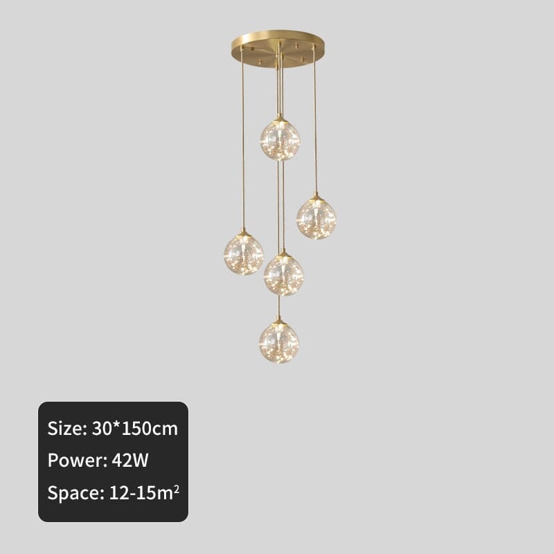 Caelix Glass Orbs LED Pendant Light With Nordic Minimalism And Warm Glow