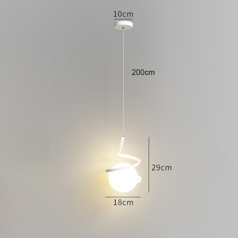 Lyra Pendant Light With Glass And Aluminum Finish For Home And Office