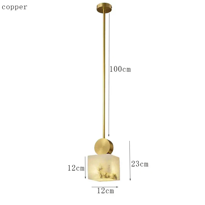 Astrae Nordic Marble and Copper LED Pendant Lights