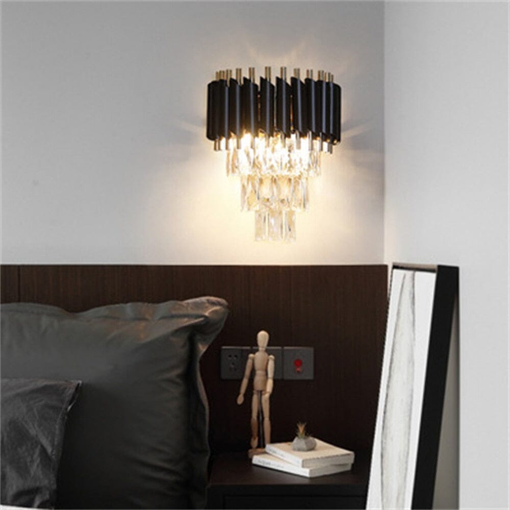 Astrae Wall Lamp with Crystal Accents and LED Glow