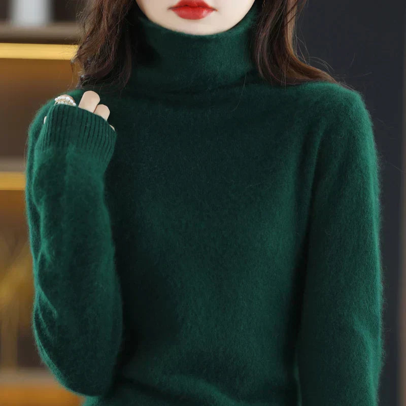 Kirrea Japanese Knit 100 Percent Cashmere High Neck Sweater