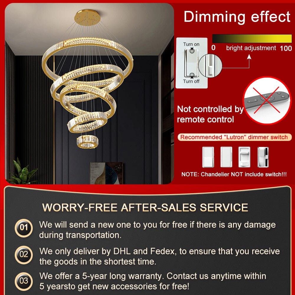 Aurelle Crystal Ring Chandelier