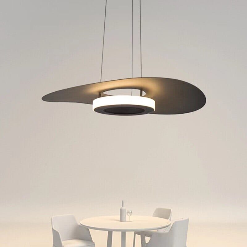 Cirra Nova Round LED Pendant Light With Aluminum Frame And Clear Glass Shades