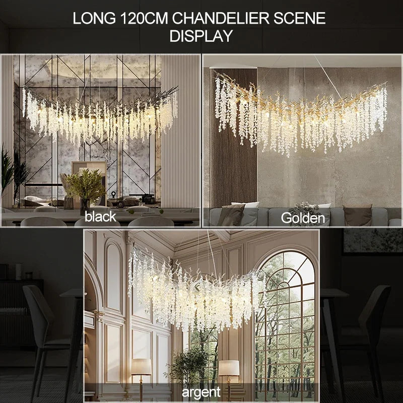 Branch Glass Chandelier by Kirrea