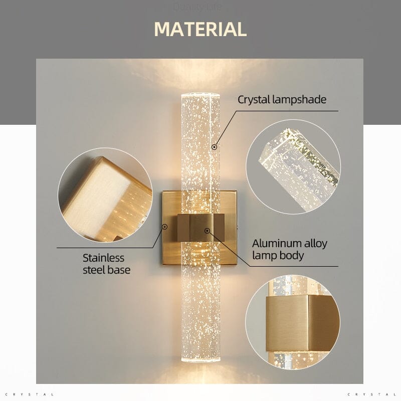 Elara Bubble Wall Light Premium Transparent Glass Fixture
