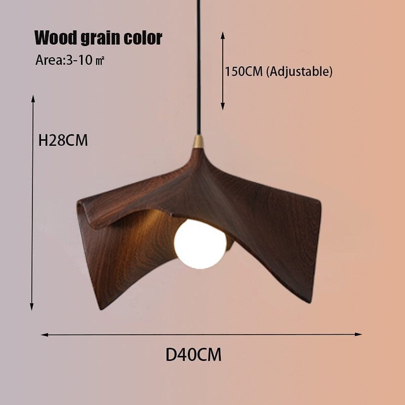 Lámparas colgantes LED de resina negra plegadas con cadena ajustable