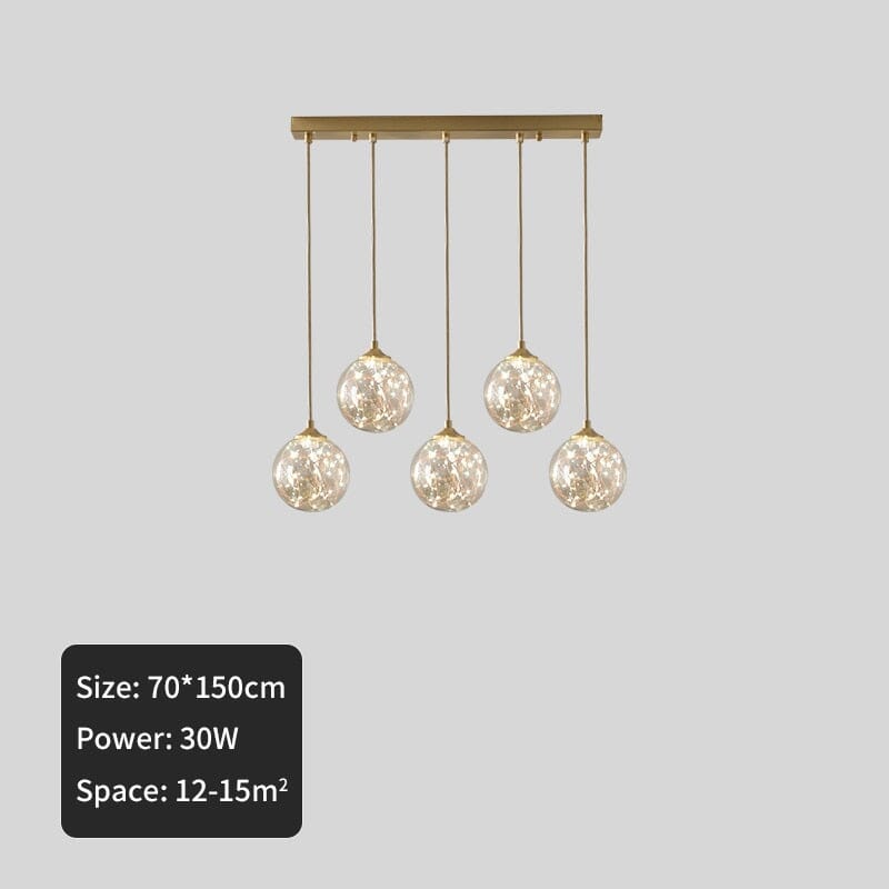 Caelix Glass Orbs LED Pendant Light With Nordic Minimalism And Warm Glow