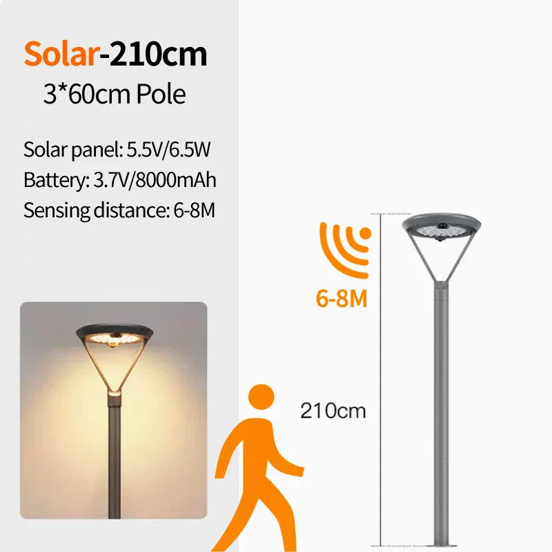 LumaVale Solar Courtyard Light With 360-Degree Motion Sensor