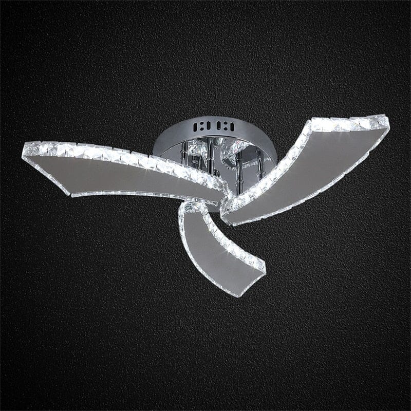 Kirnova Three Ring Crystal Ceiling Light With Clear Crystals