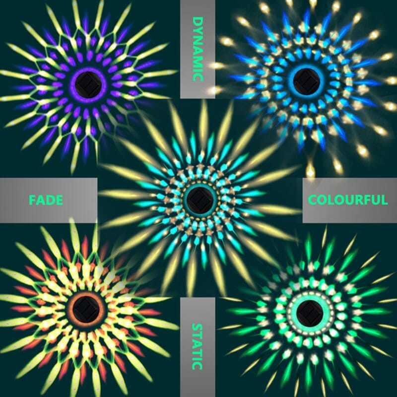 LumaNova Rainbow Solar Garden Lights For Pathway Illumination