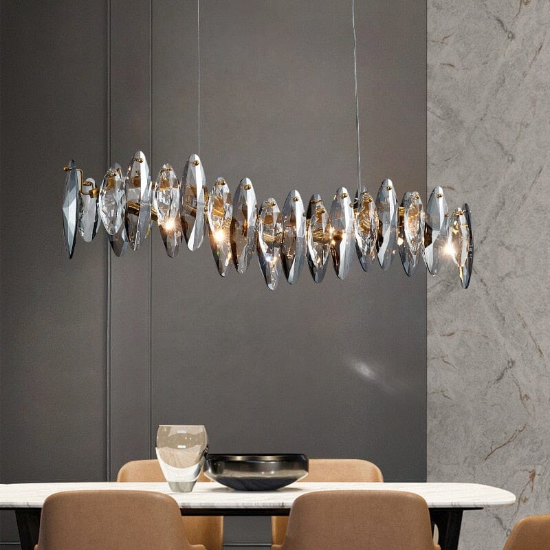 Lyra Nordic Crystal Leaf Chandelier Collection for Luxe Interiors