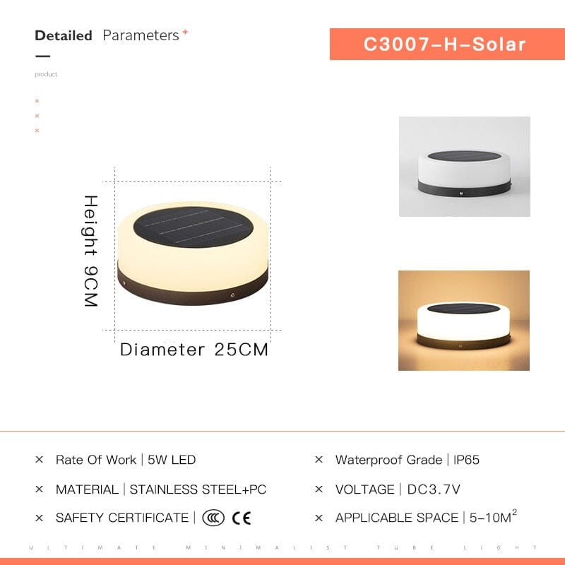 LumaVerde Solar Column Lights for Pathways and Courtyards