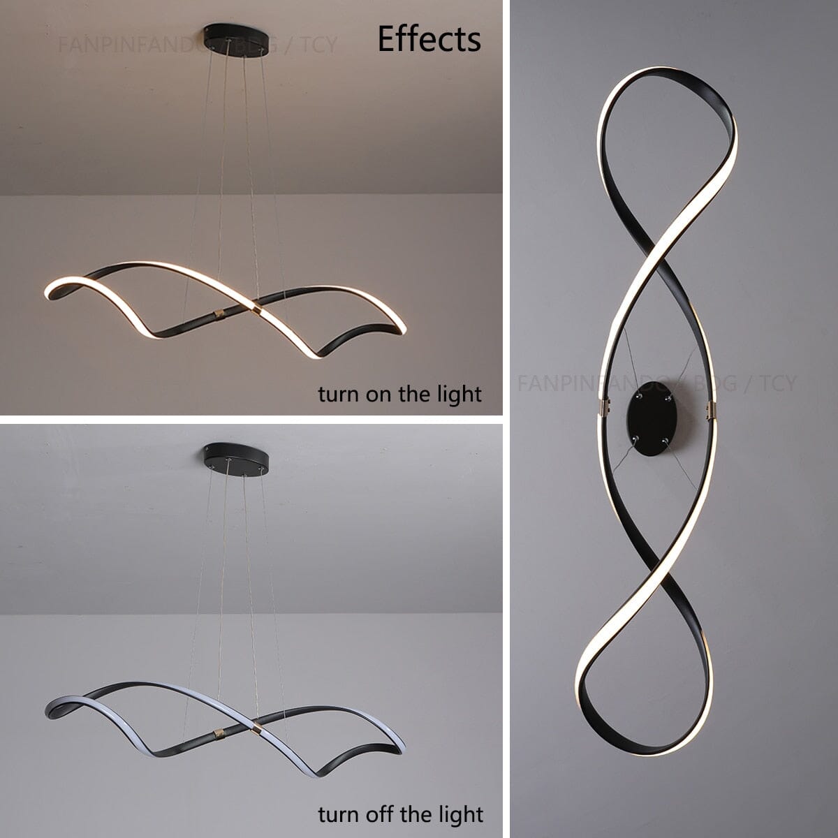 Lyra Spiral Lamp Scandinavian Modern Ceiling Light