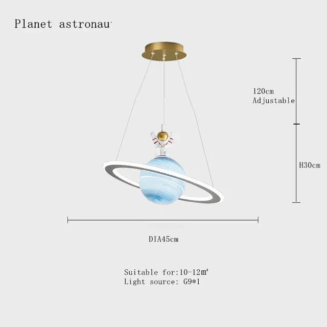 CosmoOrb Planet Pendant Lamp with Three Color Temperatures LED