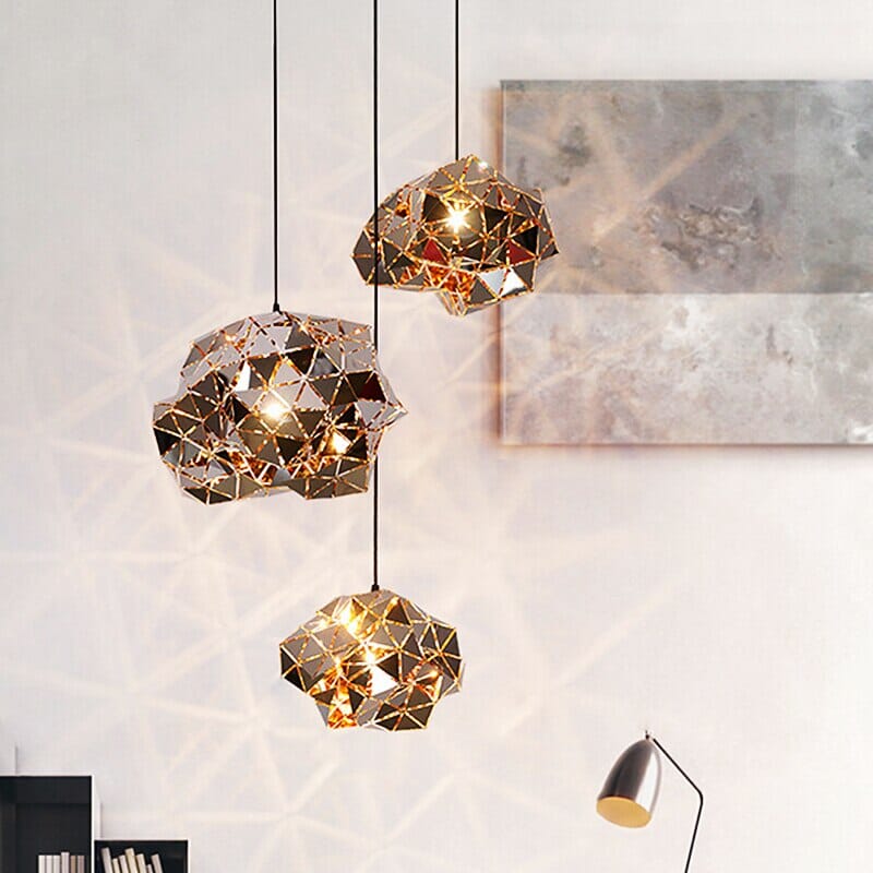 Cosmara Steel Pendant Lights With Meteorite Finish