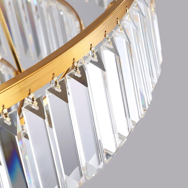 Aurelia Crystal Chandelier With Three-Tier Crystals In Matte Gold Finish