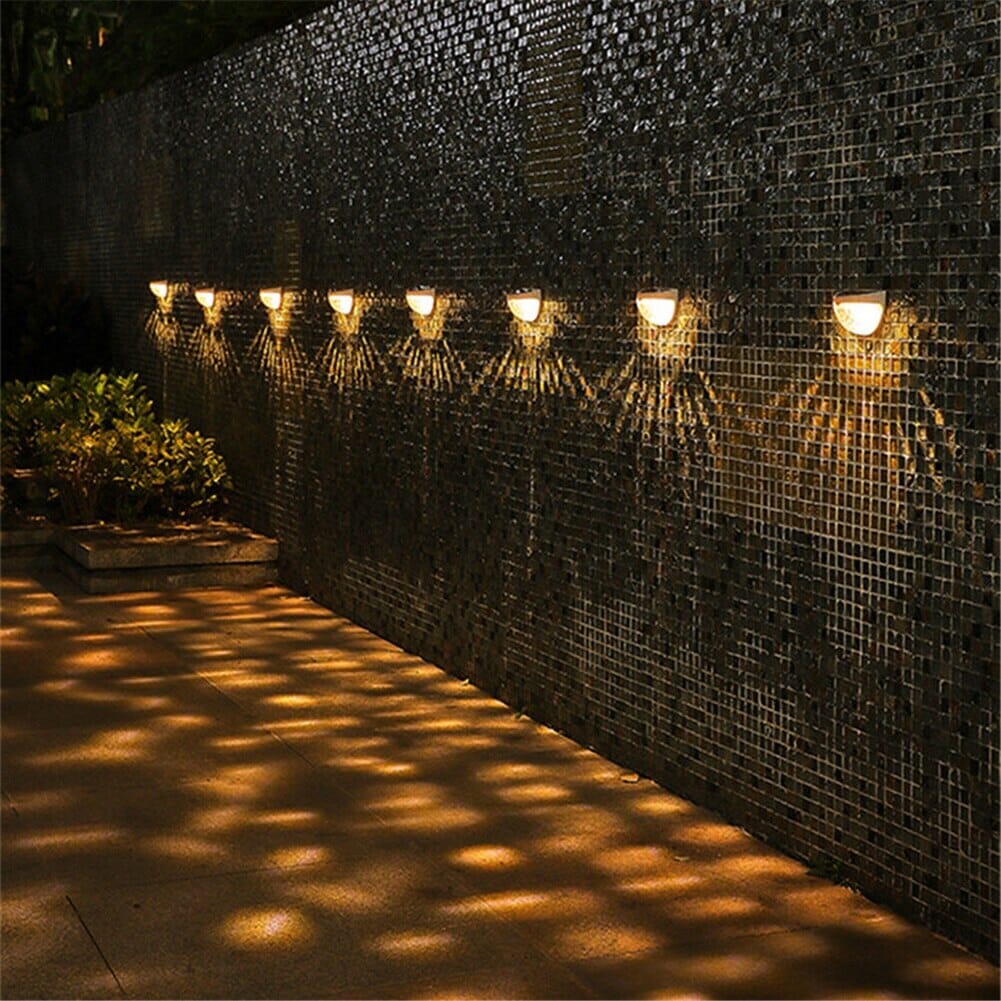 AureaGlow Solar LED Wall Light For Pathways And Gardens