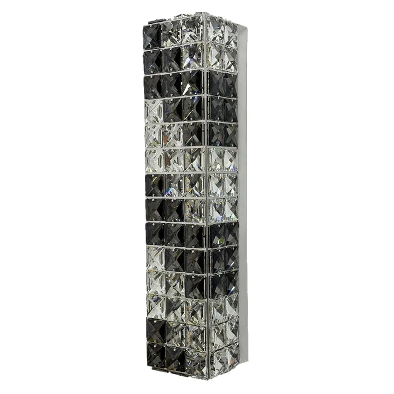 Lunara Crystal Wall Light | Modern Stainless Steel Glow