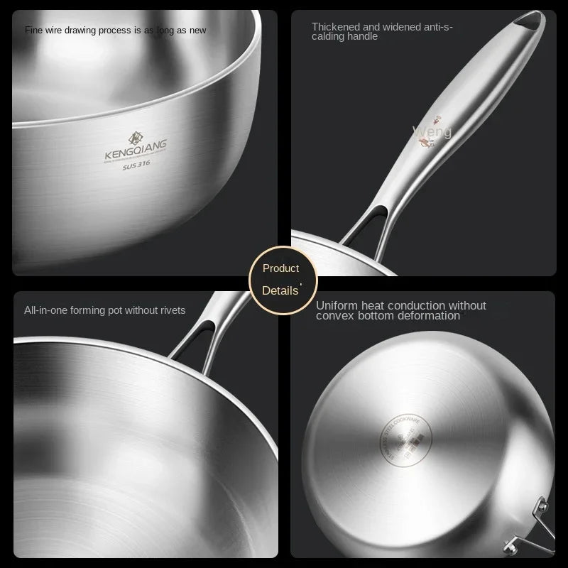 Velora 316 Stainless Steel Deep Skillet Induction Ready