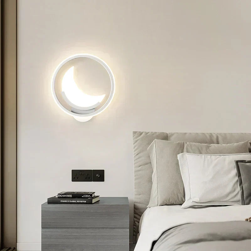 Lunara Cloud Moon LED Wall Light For Kids Bedroom With Gentle Night Glow