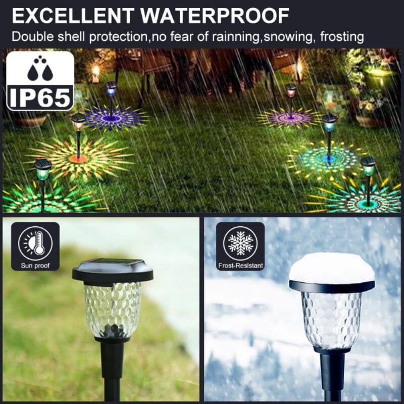 LumaNova Rainbow Solar Garden Lights For Pathway Illumination