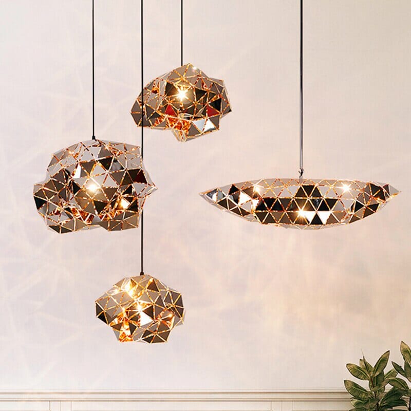Cosmara Steel Pendant Lights With Meteorite Finish