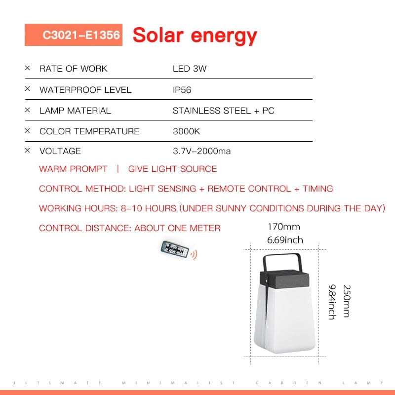 Designer Nordic Inspired Solar Outdoor Lamps For Patios And Gardens