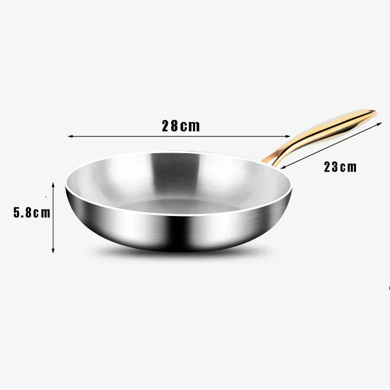 Cortena 28cm 316 Stainless Steel Wok Pan Nonstick Cookware