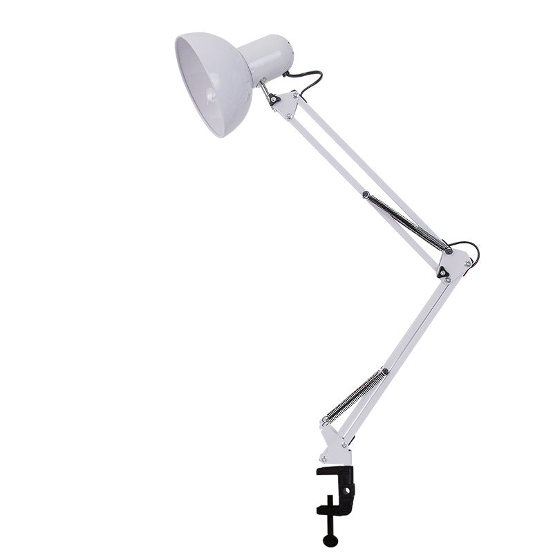 AstraClip einziehbare Clip-Tischlampe mit langem Arm aus Eisen und ABS für Schlafzimmer