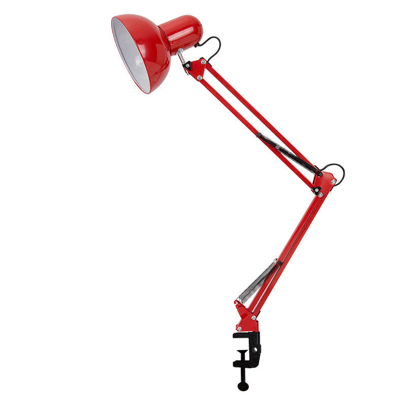 AstraClip einziehbare Clip-Tischlampe mit langem Arm aus Eisen und ABS für Schlafzimmer