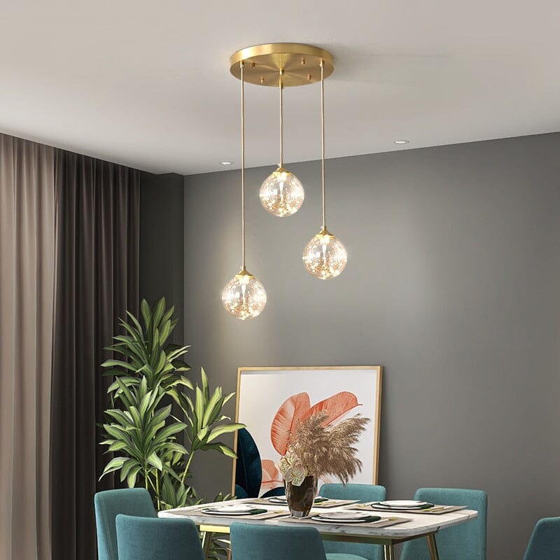 Caelix Glass Orbs LED Pendant Light With Nordic Minimalism And Warm Glow