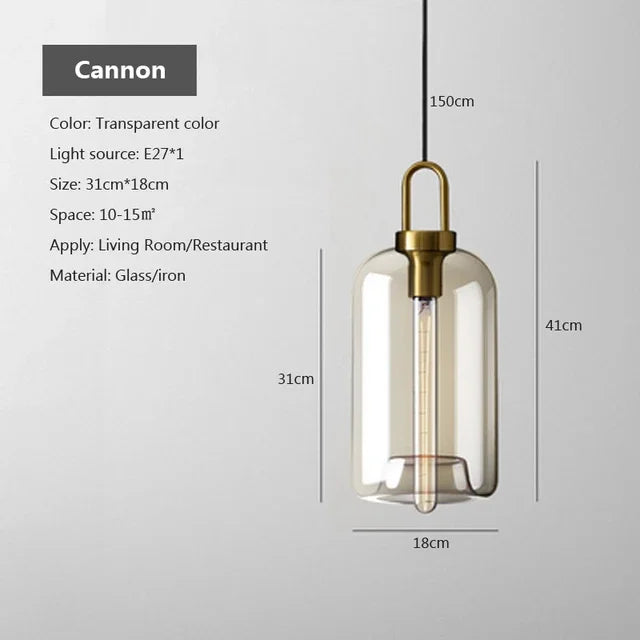 LumaNova Smoke Glass Pendant Light For Modern Living Rooms