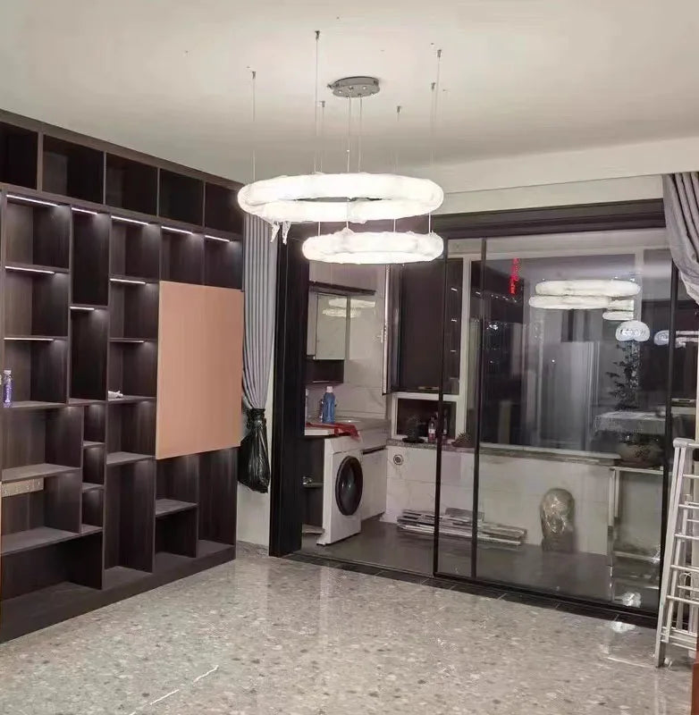 Astrae Marble Stone Pendant Light In Brass And Spanish Marble