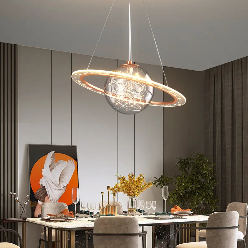CosmoOrb Planet Pendant Lamp with Three Color Temperatures LED