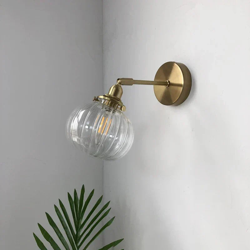 Aureli Glass Wall Sconce with Soft Ambient Glow for Living Spaces