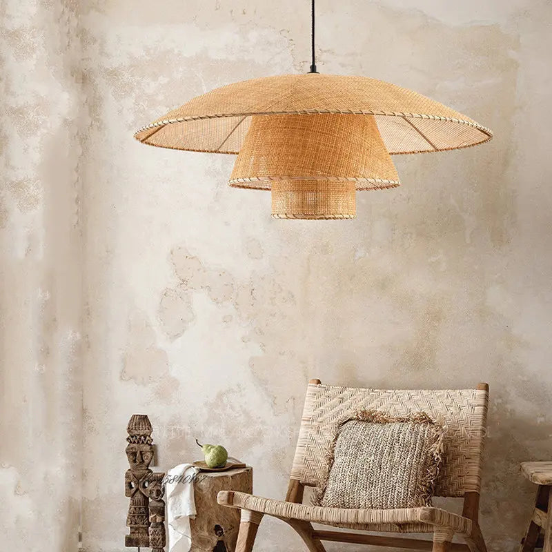 Aurelia Rattan Pendant Light With Natural Warm Glow