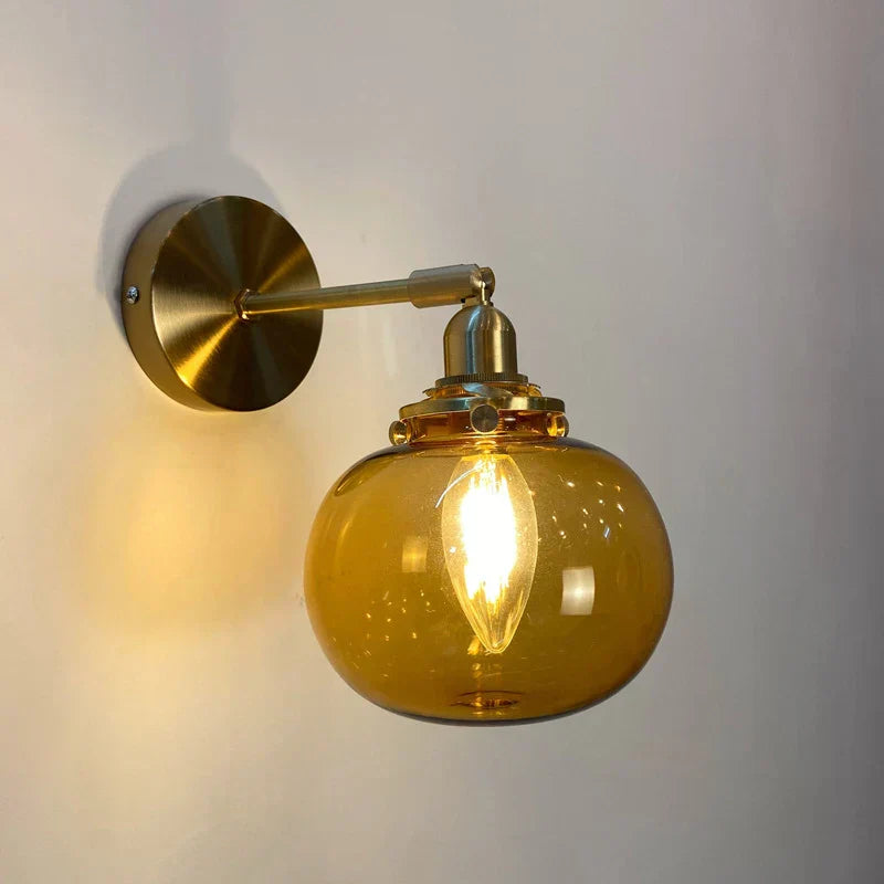 Aureli Glass Wall Sconce with Soft Ambient Glow for Living Spaces