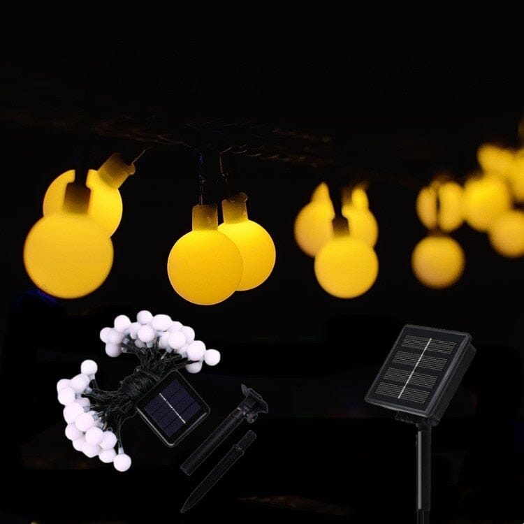 Aurora Round Solar LED Fairy Lights for Outdoor Gardens
