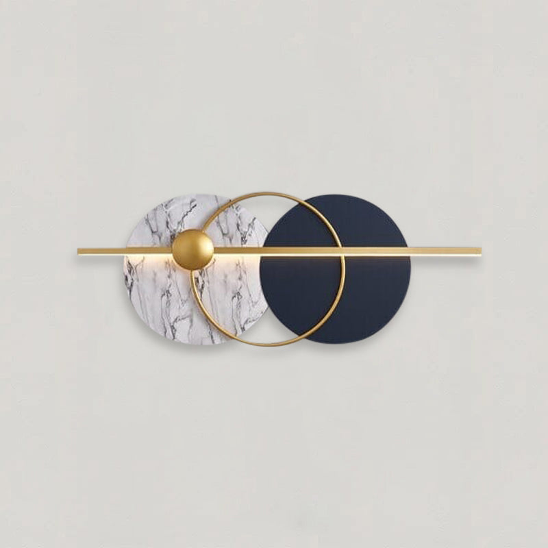 Aurelle Wall Light Modern Ring Fixture With Rustic Charm