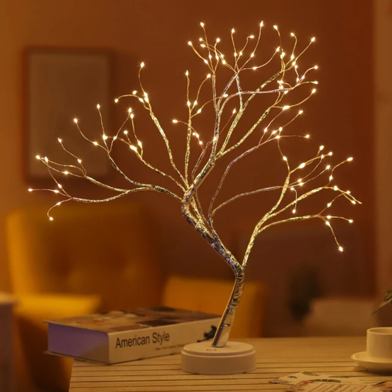 Fernhaven Grove Tree Lamp With 108 Drops Or 36 Pearls