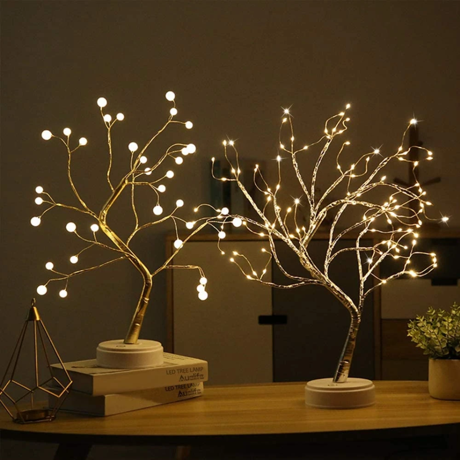 Fernhaven Grove Tree Lamp With 108 Drops Or 36 Pearls