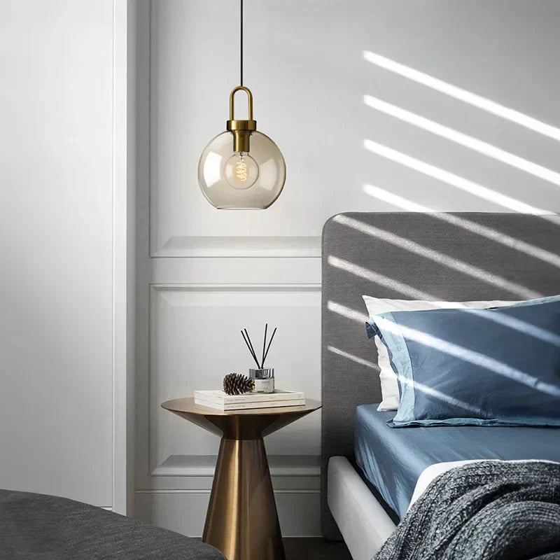 LumaNova Smoke Glass Pendant Light For Modern Living Rooms